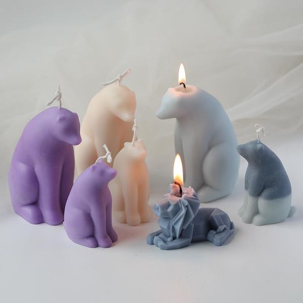 

polar bear candle mold christmas winter ornaments decoration simulation animal scented diy craft tools