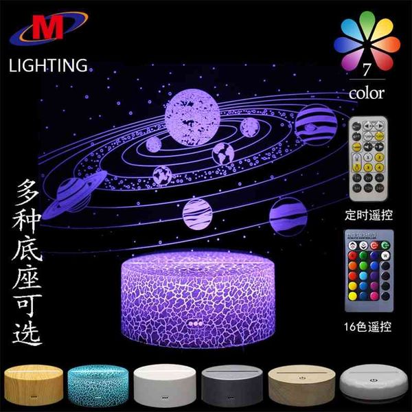 

globe series 3d table led creative visual three dimensional colorful gift night lamp