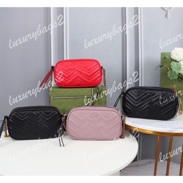

luxurys designers bags shoulder bag camera bag handbag women 24cm girl messenger chain crossbody marmont genuine leather women's g fami
