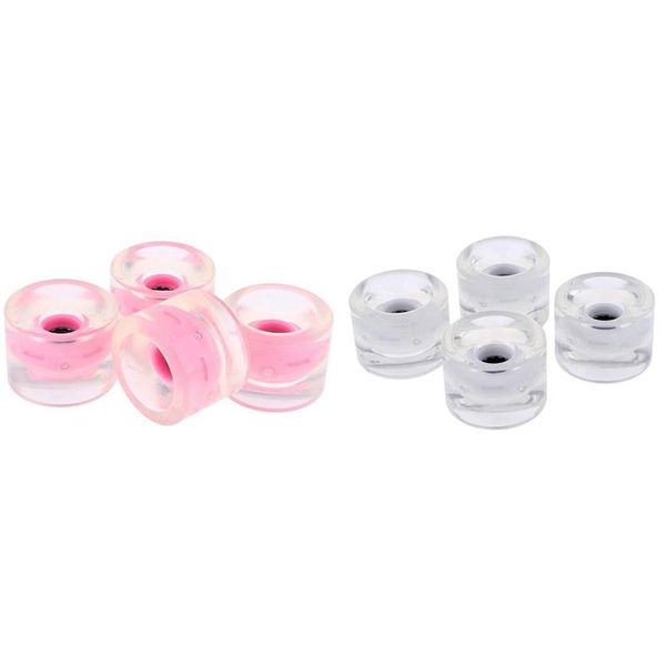 

pcs skateboard wheels, 70mm flashing replacement wheels for skateboarding outdoors pink & white