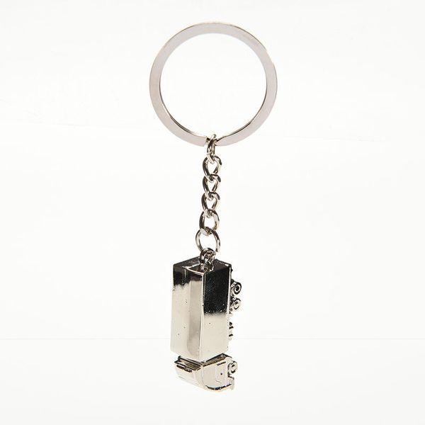 

1 pcs mini truck key chain 3.5*1.6*1cm key ring cute metal keychain gifts, Silver