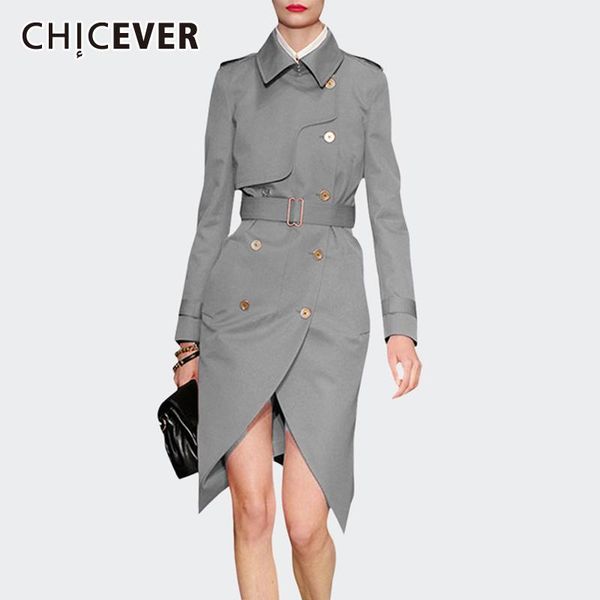 

autumn trend slim fit windbreaker lapel collar belt high waist for women 2021 womens clothing women's trench coats, Tan;black