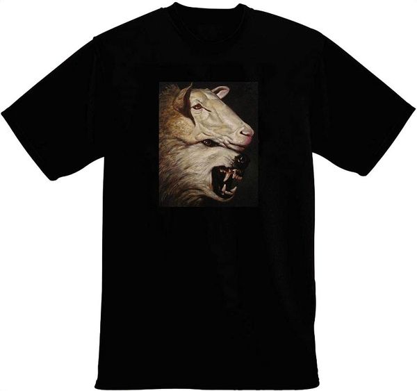 

men's t-shirts wolf in sheep's clothing t-shirt, White;black