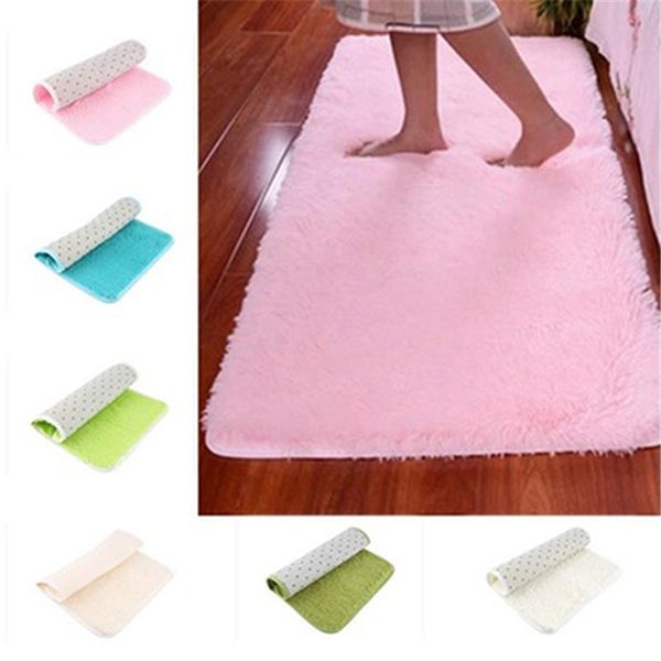 

carpets 40cm x 60cm 3cm candy color soft anti-skid carpet flokati shaggy rug living bedroom floor mat tapis salon tapete sala