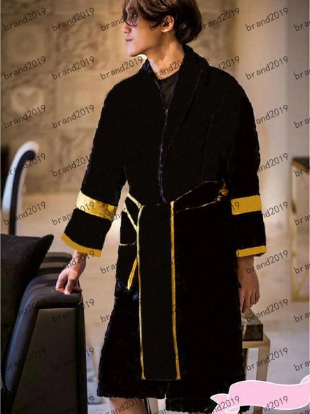 

7 colors 100% cotton 5a women men bath robe european and american style baths supplies 21ss prevalent