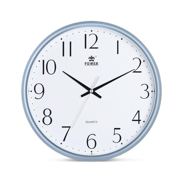 

wall clocks power brand 13 inch non-ticking silent clock quartz sweep movement for living room, bedroom, office