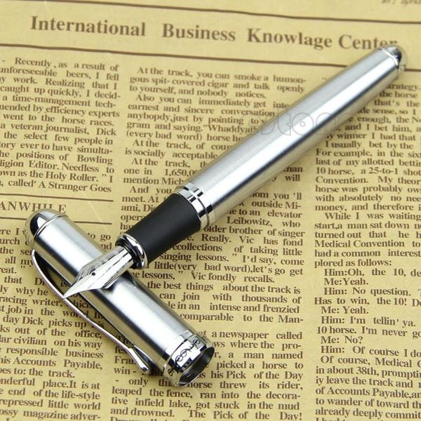 

fountain pens jinhao x750 sier stainl steel pen medium 18kgp nib school office name ink gift stationery