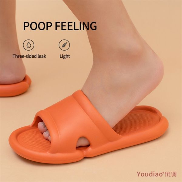 

utune leak hole slippers women men slides indoor shoes bathroom eva shower home slipper soft pool summer beach sandals 210628, Black