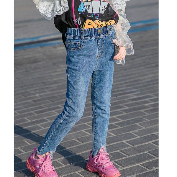 

jeans girls clothes 10 12 years ripped kids fall denim pants teen bottoms, Blue