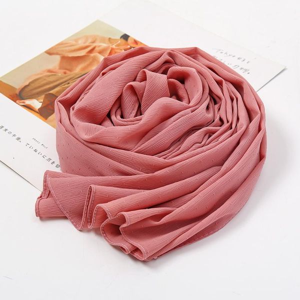 

scarves style monochromatic pearl chiffon women's wrapper scarf pure color small dot long decorate present, Blue;gray