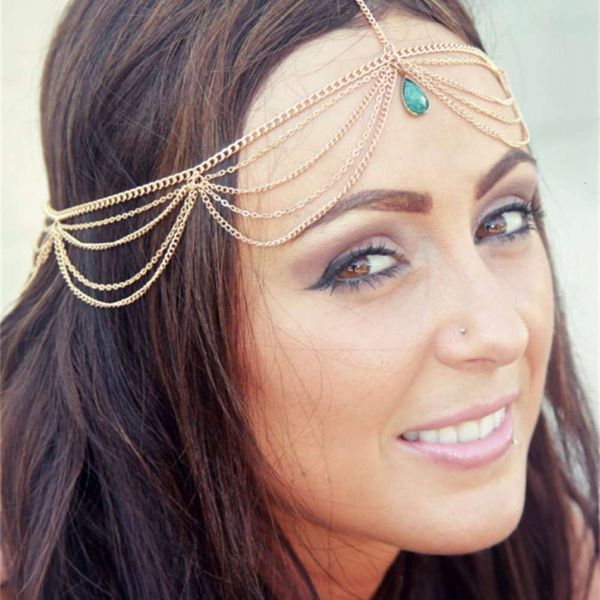 

crystal alloy chain hoop ornament, Black;brown