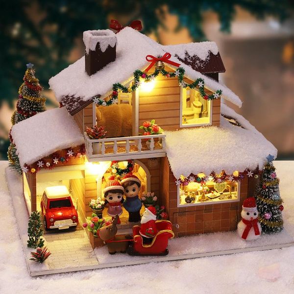 

christmas decorations diy cottage manufacturers wholesale ice and snow manor assembled toys birthday gift building model