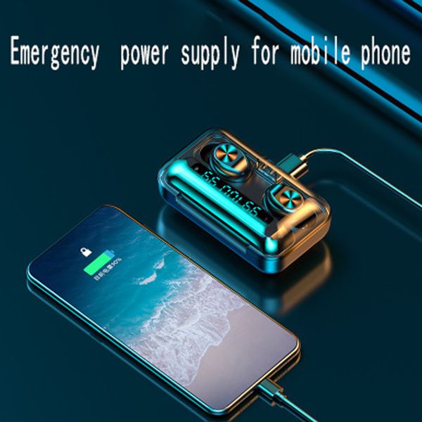 

bluetooth earphone wireless headphones active noise cancellation deep bass stereo sport earbuds in ear dual mic with charge box