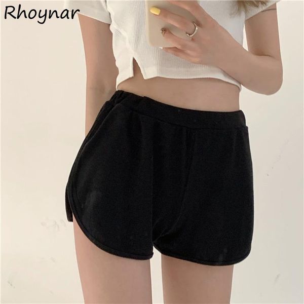 

women's shorts women 5 colors high waist summer thin joggers all-match fashion clothing breathable slacks solid simple design soft, White;black