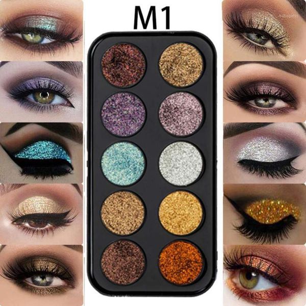 

color long-lasting waterproof glitter eyeshadow tray eye shadow pallet1