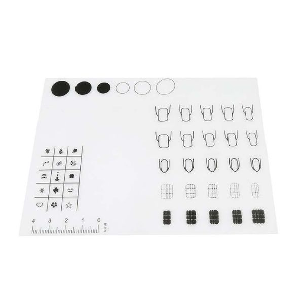 

nail art equipment foldable silicone mat manicure table practical tools, Silver