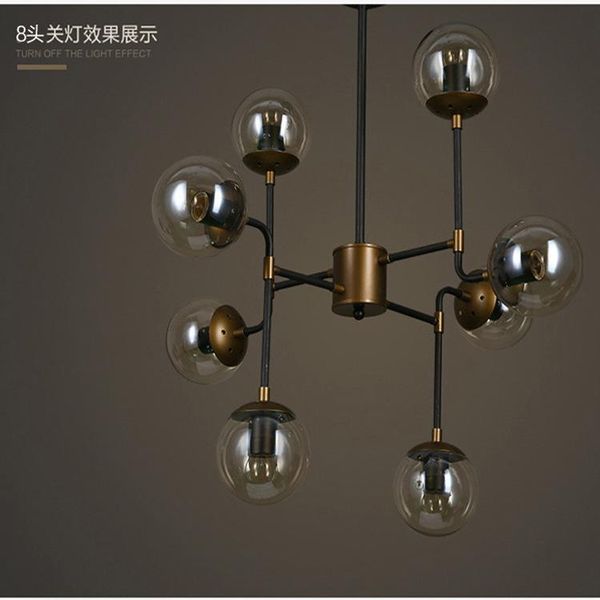 

pendant lamps modern stone crystal light globe lighting brass led luminaire suspendu hanglampen avizeler living room decoration