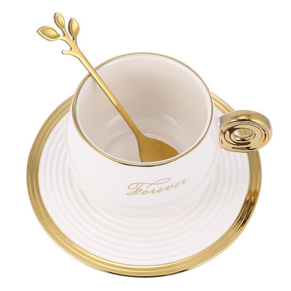 

Mugs 1Pc Nordic Style Golden Stroke Ceramic Coffee Cup For Gift