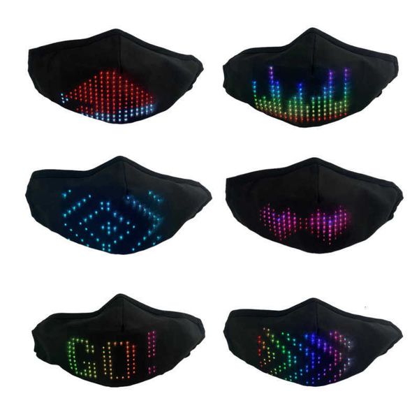 

led display light fashion usb rechargeable bar disco mask