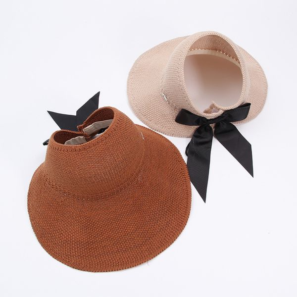 

sun women's summer version dome straw hat along sun shading women's big eaves beach hat, Blue;gray