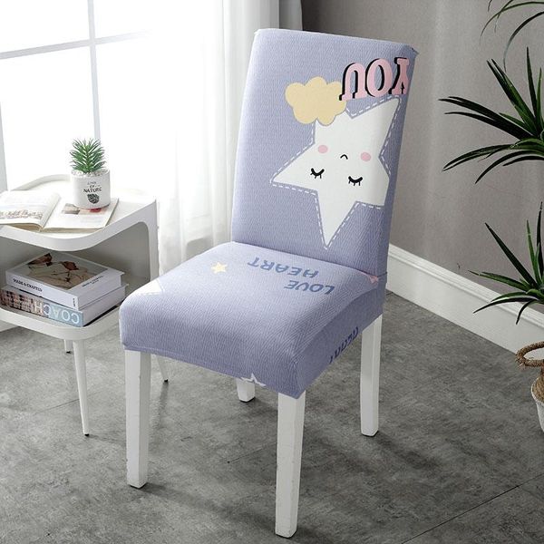 

chair covers dining cover spandex elastic printed modern slipcovers furniture kitchen wedding housse de chaise