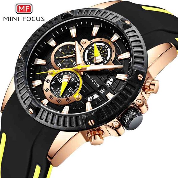 

mini focus fashion luxury brand watch men waterproof military sport man clock wristwatch quartz relogio masculino silicone strap 210329, Slivery;brown