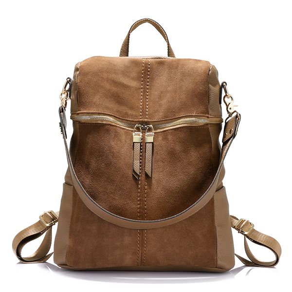 

designer bags vintage brand women backpack nubuck leather pu school backpacks for teenage girls large capacity shoulder bags for