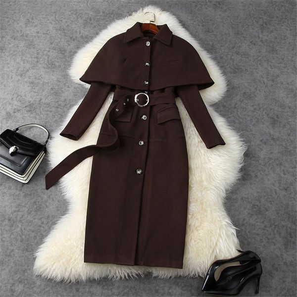 

casual dresses elegant lady autumn winter cloak long sleeve vintage woolen dress suit women fashion clothes office party robe femme vest, Black;gray