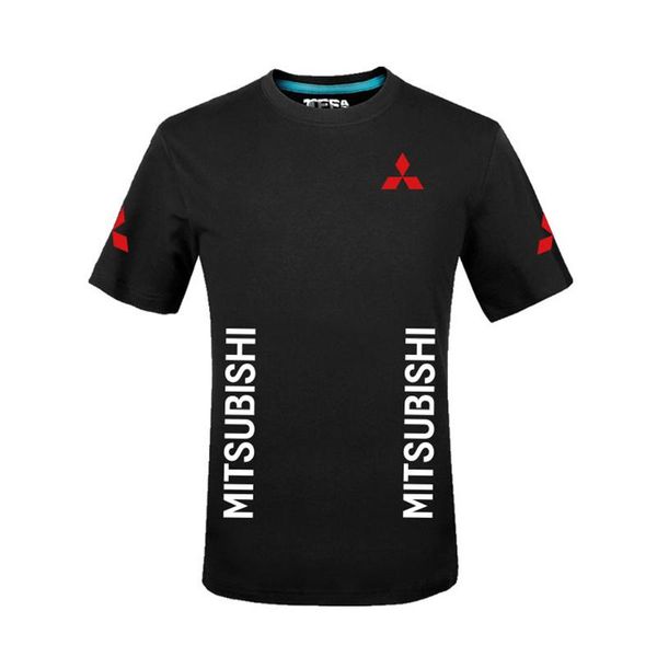

men's t-shirts womens mens summer short sleeve mitsubishi t-shirt for male famale cotton t shirt business tees shirts men, White;black