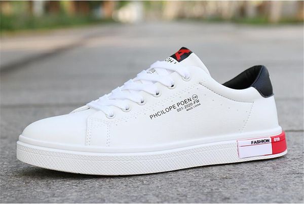 

hbp men women sneaker casual shoes leather sneakers ace stripes shoe walking sports trainers with box, Black