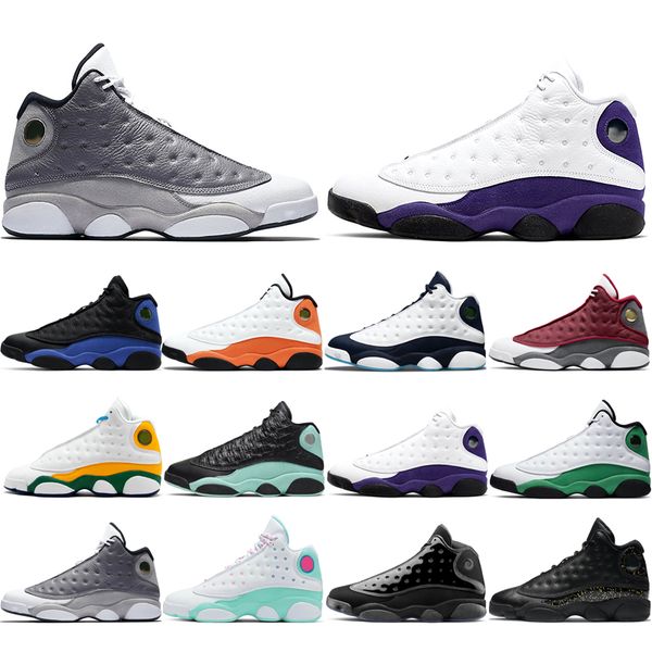 

popular man basketball shoes 13s fashion atmosphere grey aurora green cap and gown gold glitter hyper royal lakers lucky obsidian playground