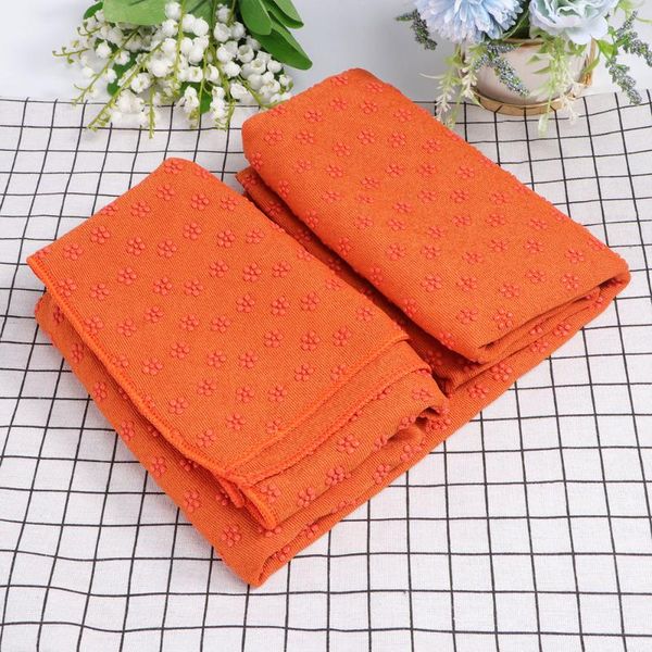 

yoga mats 1pc 183x61cm mat anti-slip plum blossom dots sports fitness exercise pilates blanket (orange)