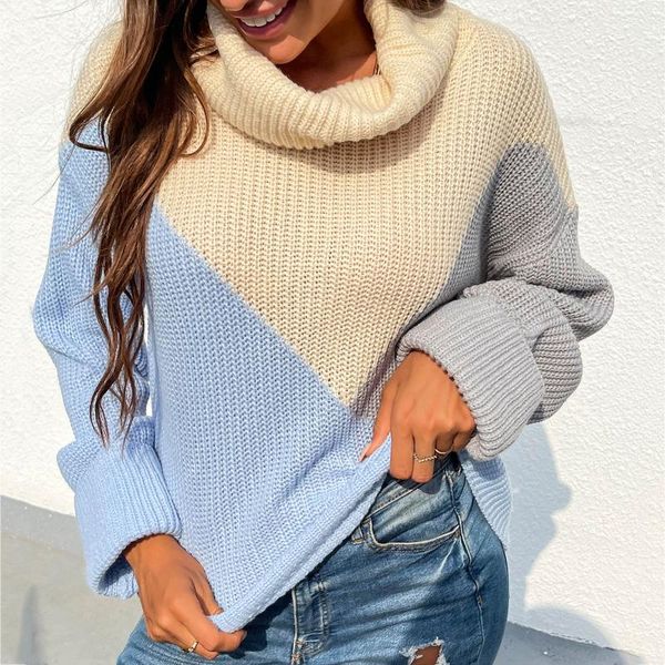 

women's sweaters autumn winter pullovers casual comfortable loose long-sleeve stitching ladies sweater knitwear knitted jumpers streetw, White;black