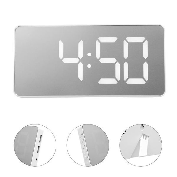 

other clocks & accessories 1pc mirror surface digital alarm clock led premium usb