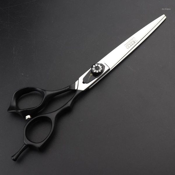 

scissors black 7 inch japanese pet grooming suit hair cutting tools thinning shears bending non-slip wear-resistant1