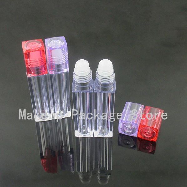 

storage bottles & jars 10/30/50pcs 6.5ml square lip gloss roll on bottle, portable empty perfume eye cream bottle cosmetic refillable contai