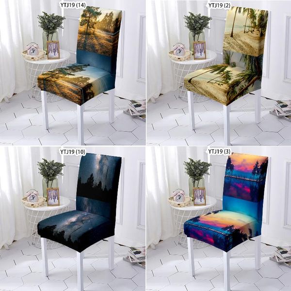 

chair covers natural scenery dining room chairs for kitchen cover gamer cushion
