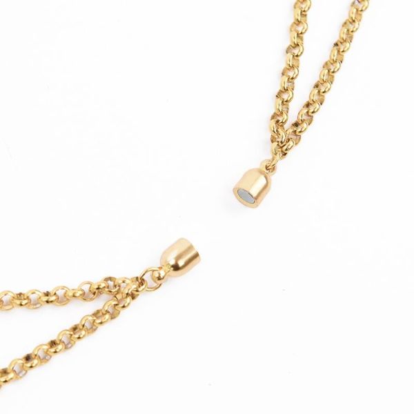 

pendant necklaces 2pcs classic gold link chain magnetic couple for lovers friends trendy hip hop necklace jewelry, Silver