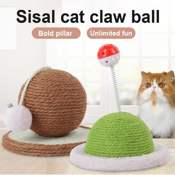 

pet kitten sisal rope weave ball wear-resistant cat scratching board playing toy products supplies toys