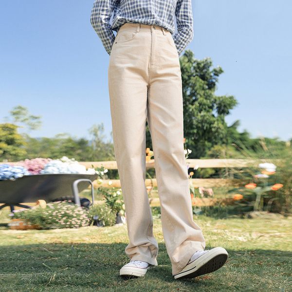 

capris spring arrival medium high waist cotton comfortable loose long light color fashion young versatile straight women 3f4f, Black;white