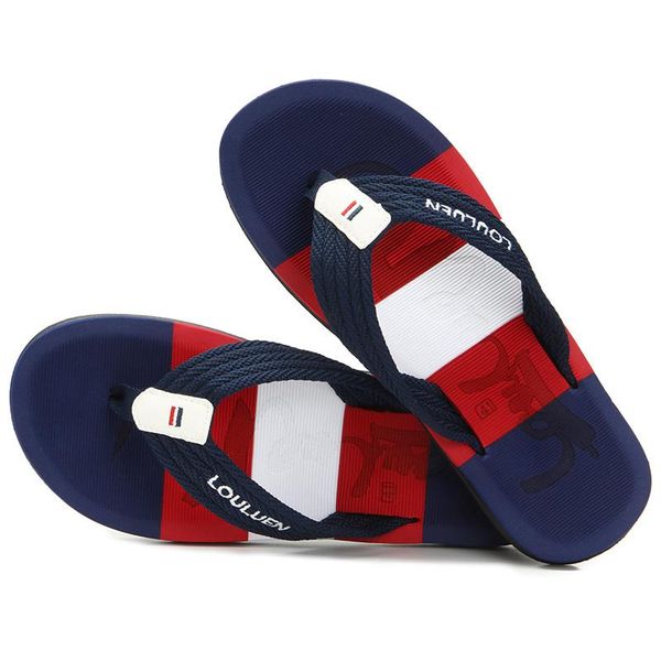 

slippers brand flip flops men summer beach fashion open toe casual outdoor, Black
