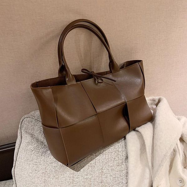 

evening bags large weave tote bag 2021 fashion high-quality pu leather women's designer handbag high capacity shoulder
