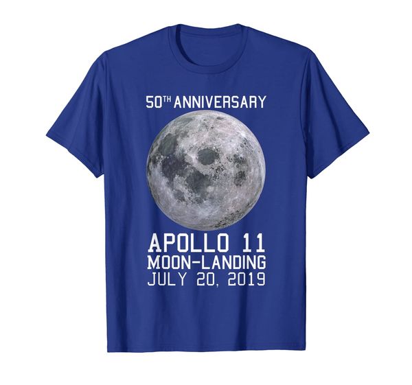 

50th anniversary apollo 11 moon landing space mission usa t-shirt, White;black