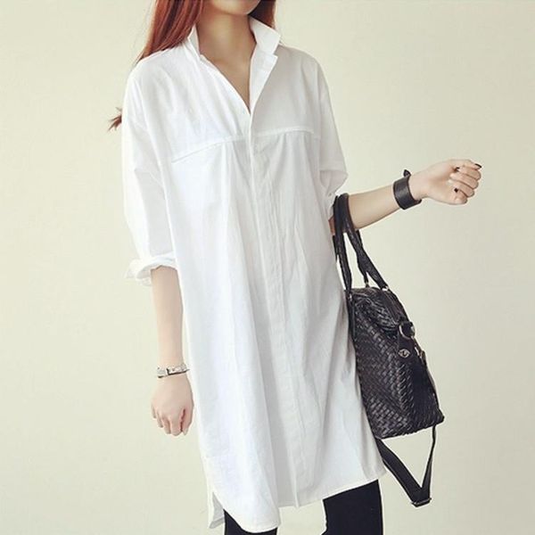 

women's blouses & shirts coigarsam loose shirt womens stand neck women white 305
