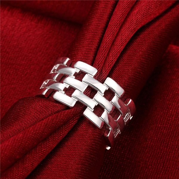 

women's sterling silver plated network grid ring gssr705 fashion 925 silver plate rings