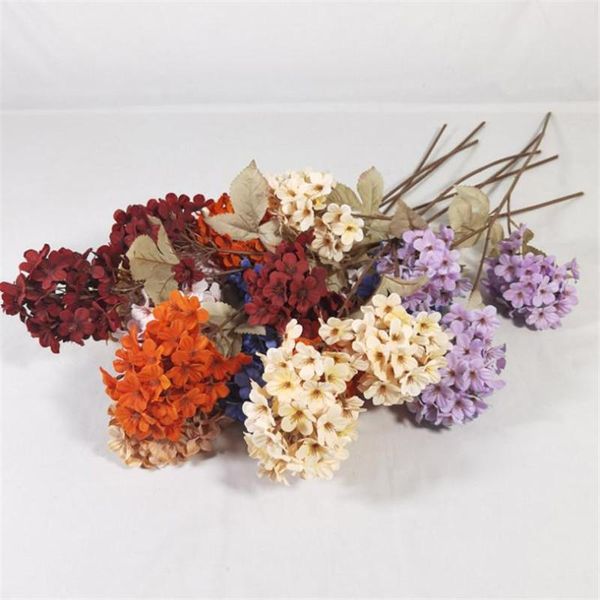 

decorative flowers & wreaths one fake long stem pagoda hydrangea (3 heads/piece) autumn hydrangeas for wedding home artificial