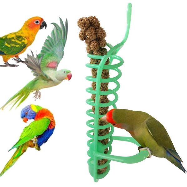 Altre forniture per uccelli 1pc Giocattolo da masticare Alimentatore per animali domestici Pappagallo Parrocchetto Budgie Cockatiel Gabbia Amaca Altalena Altalene appese con campanelli Giocattoli