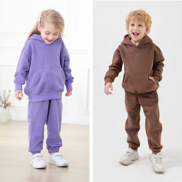 

kids clothes boy 2022 autumn sport kids tracksuit hoodie long sleeve boy sweater suit clothing solid color fashion boy outfits, White