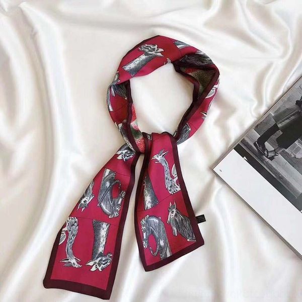 

mgnx south korea ties cravat east gate long spring scarves scarves silk summer and autumn decorationsmall scarfvarietybandagesilk scarf, Black;gray