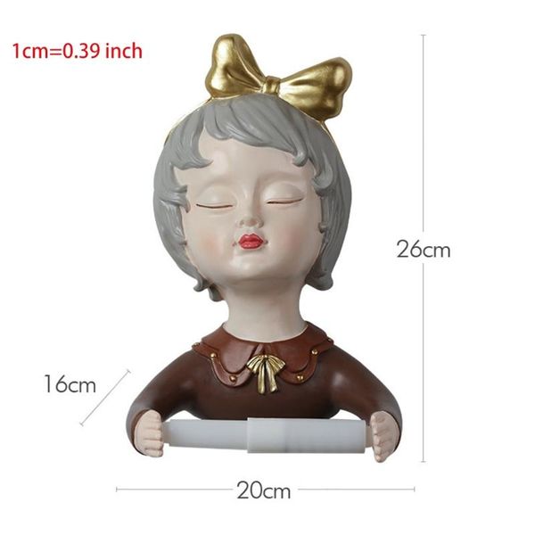 

tissue boxes & napkins creative bow girl modeling roll paper holder ornaments toilet rack n58c